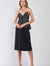 Black & White Striped Crochet Sweetheart Neck Spaghetti Strap Cami Top